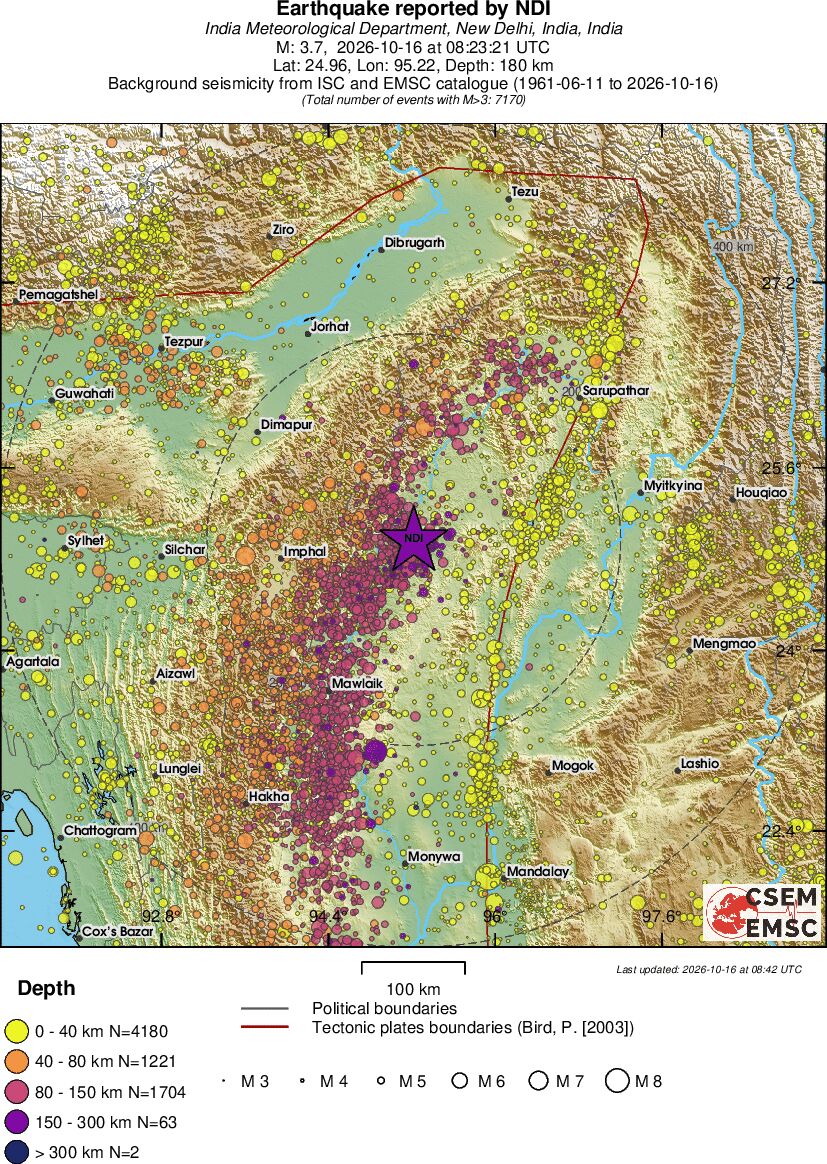 regional historical seismicity