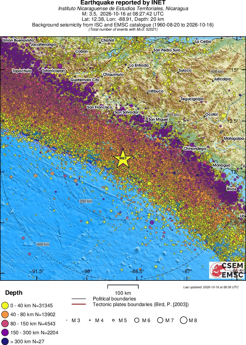 regional historical seismicity