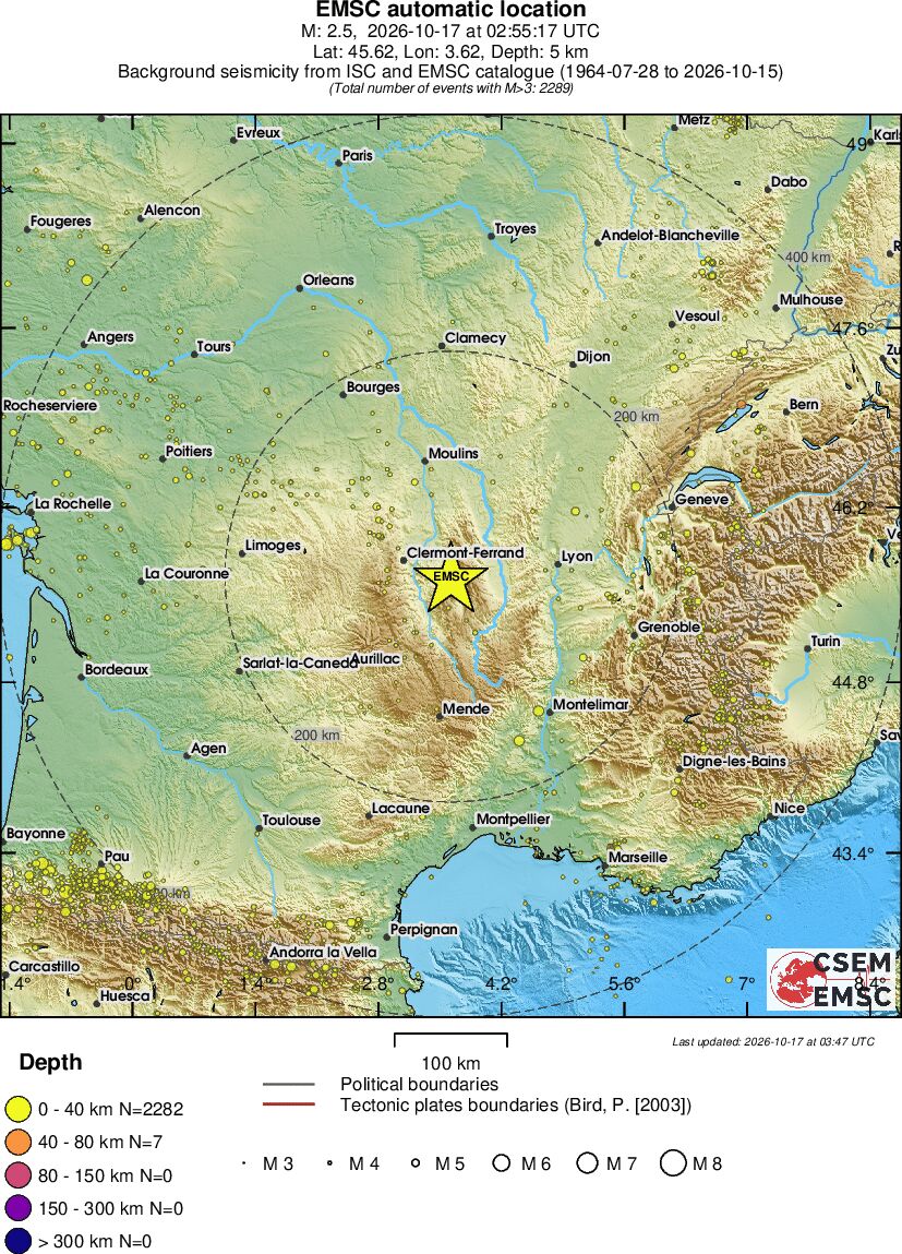 regional historical seismicity