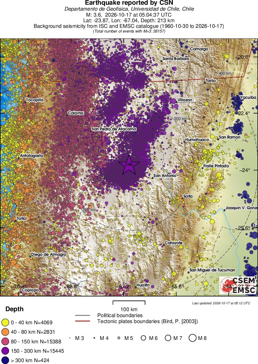 regional historical seismicity