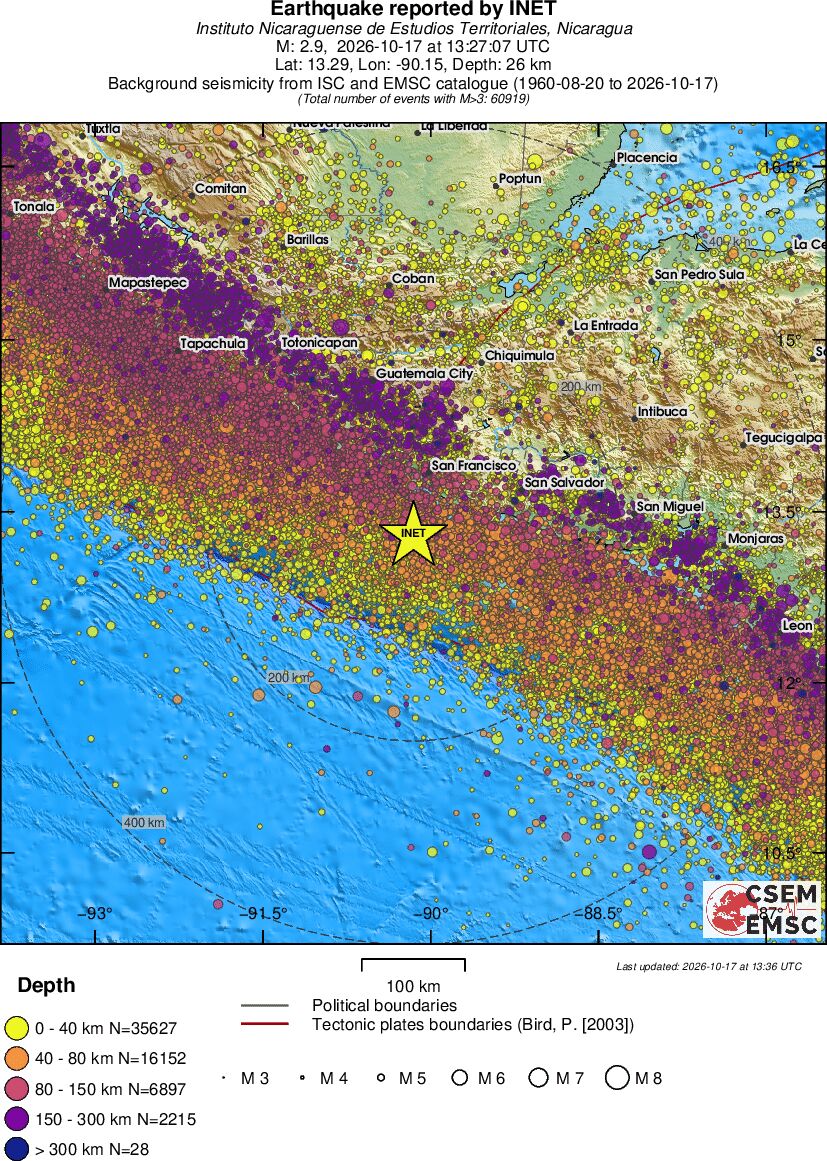 regional historical seismicity