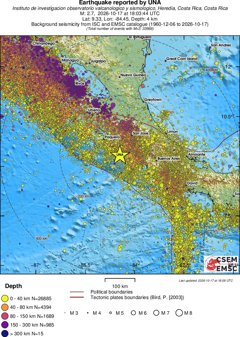 regional historical seismicity
