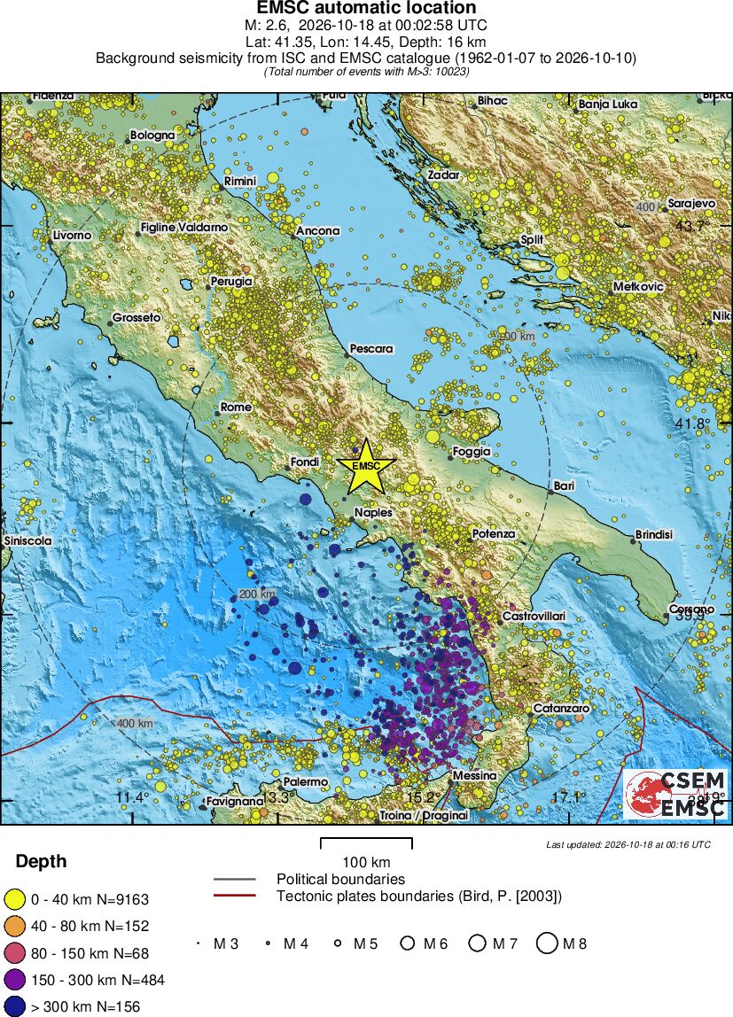 regional historical seismicity