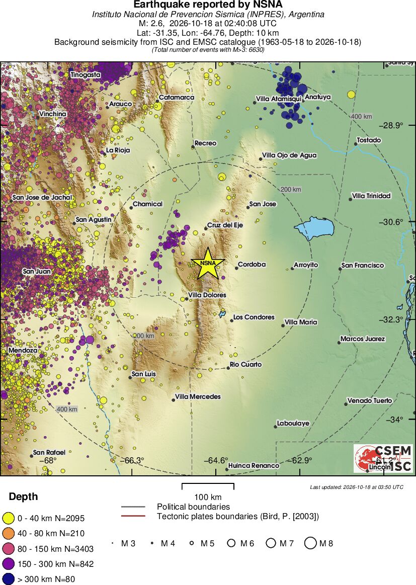 regional historical seismicity