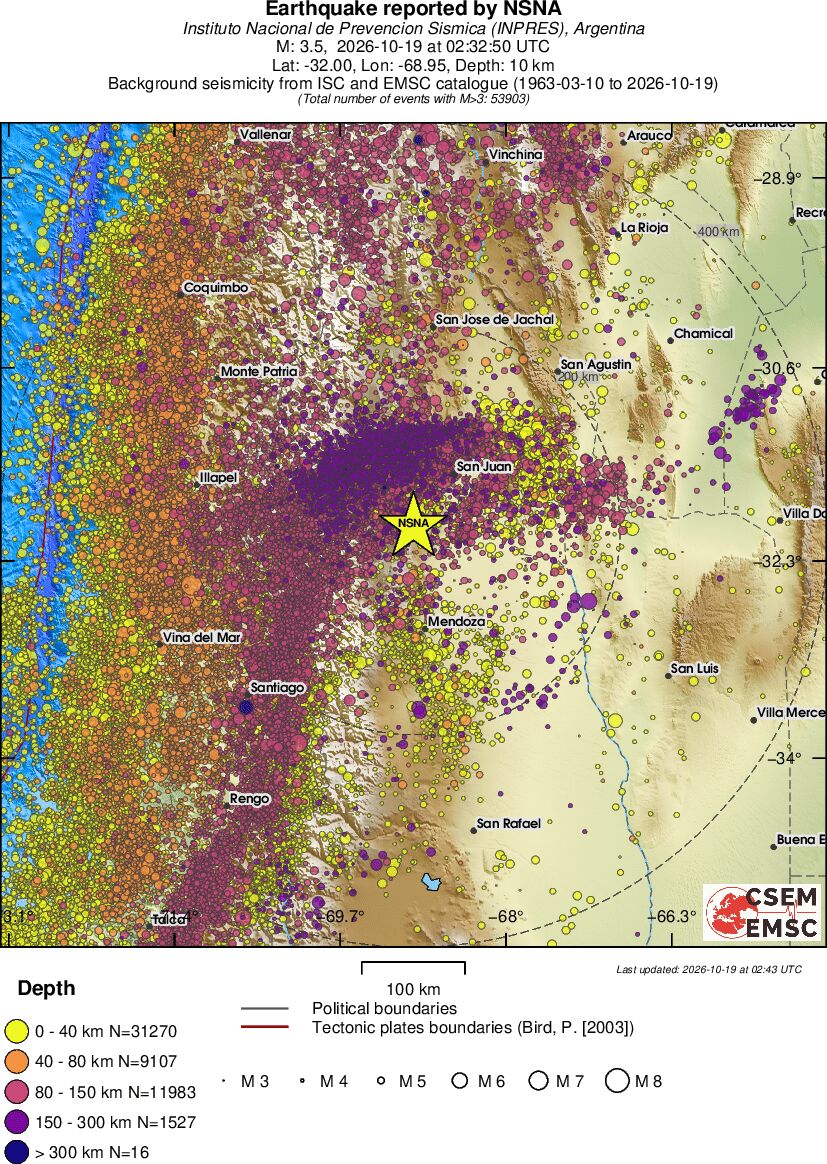 regional historical seismicity