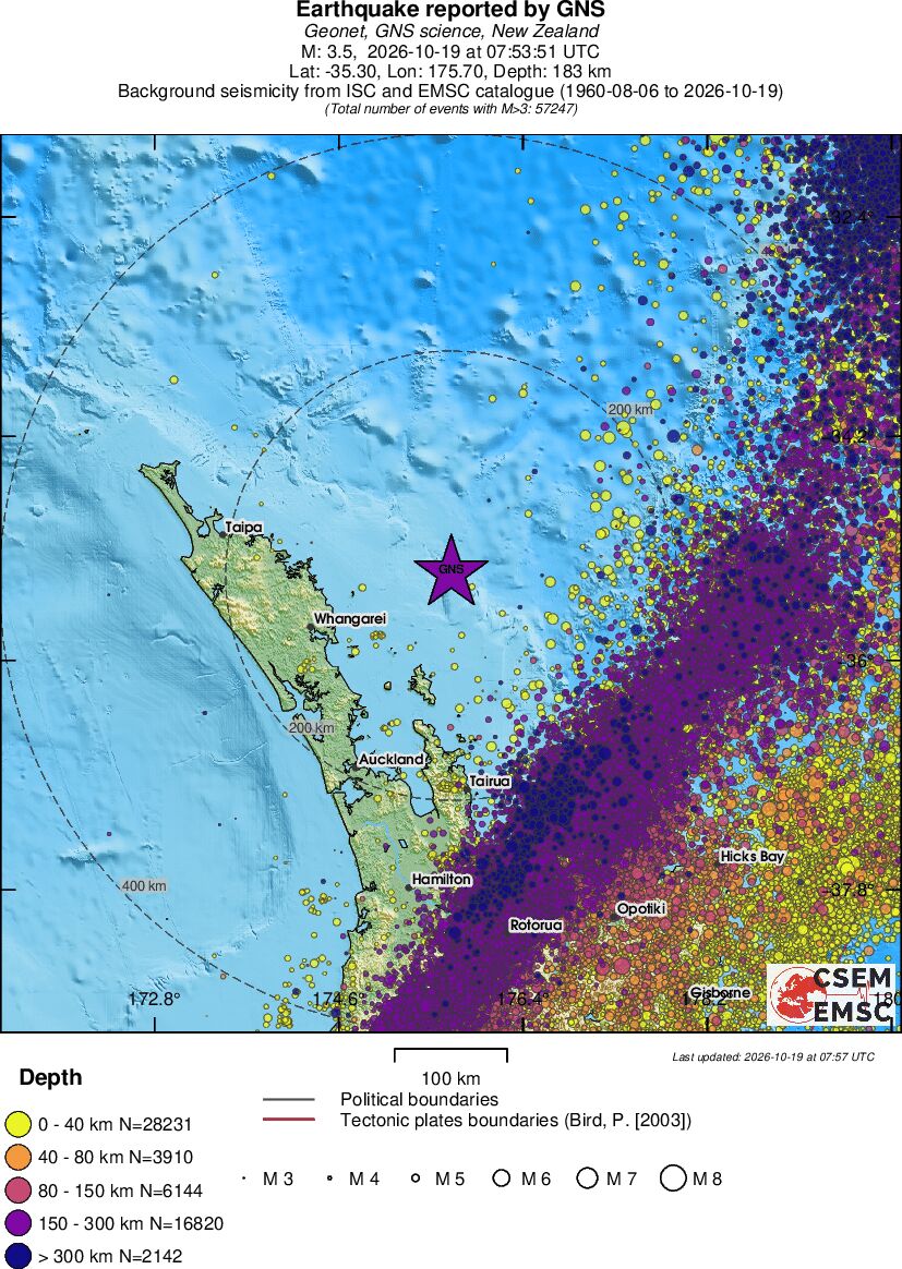 regional historical seismicity