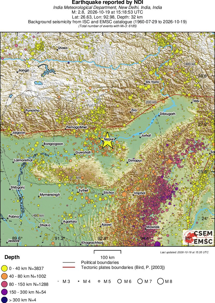 regional historical seismicity