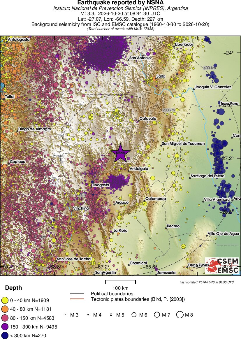 regional historical seismicity