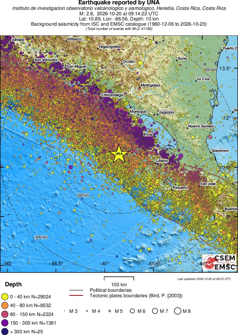 regional historical seismicity