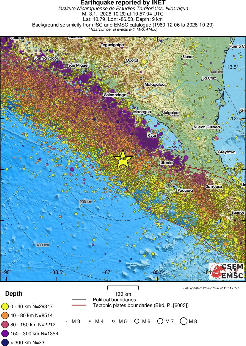 regional historical seismicity