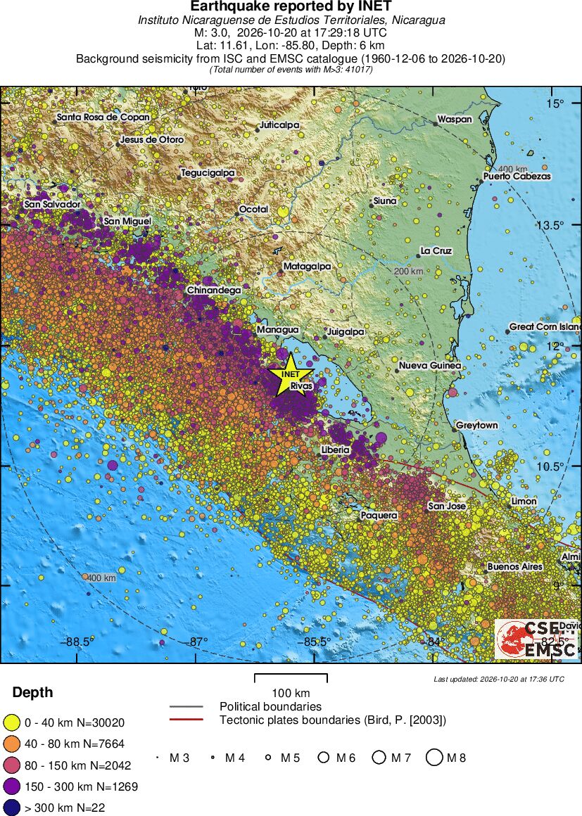 regional historical seismicity