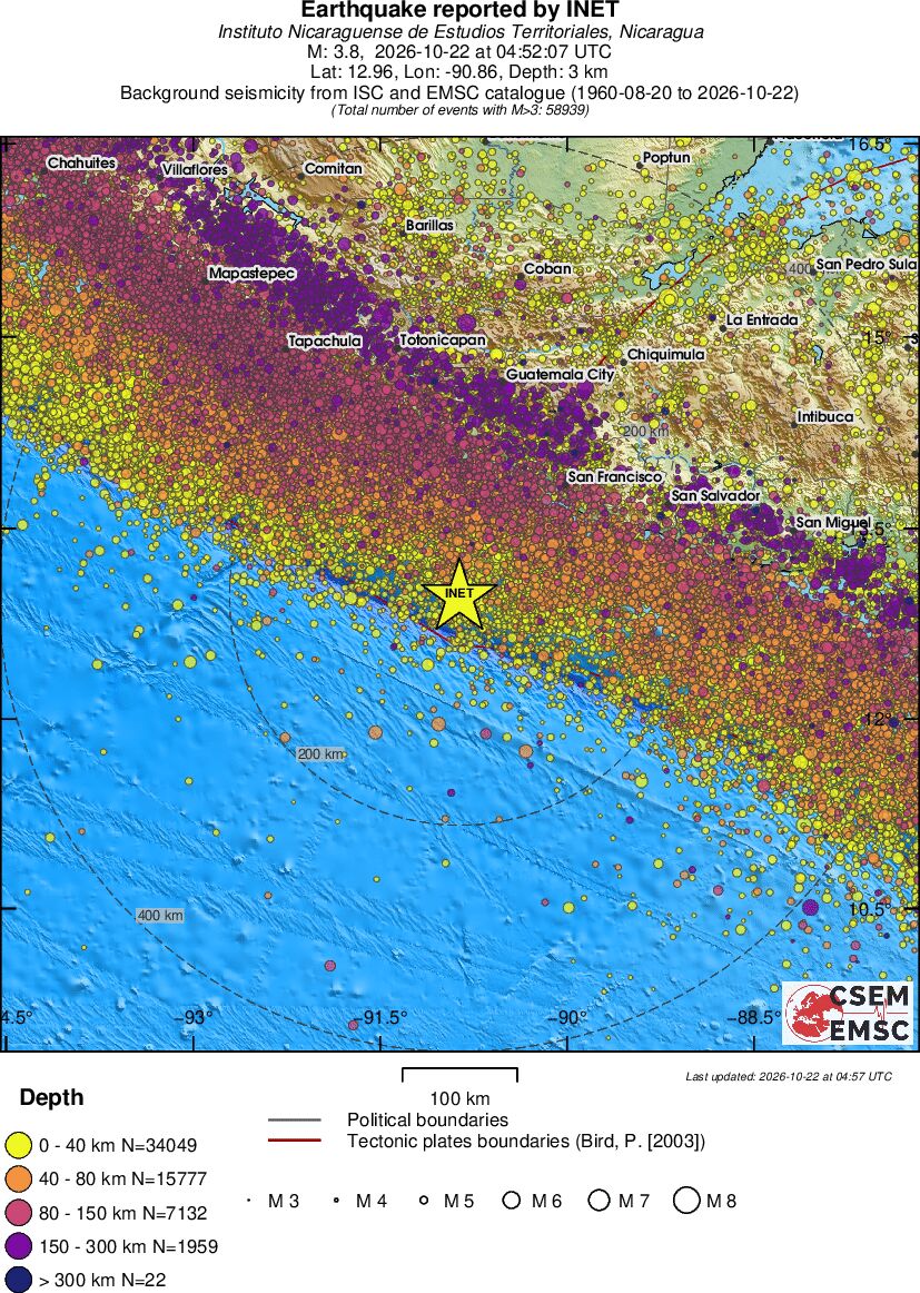 regional historical seismicity