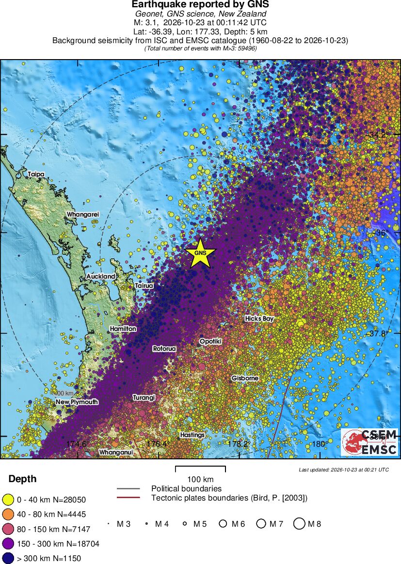 regional historical seismicity