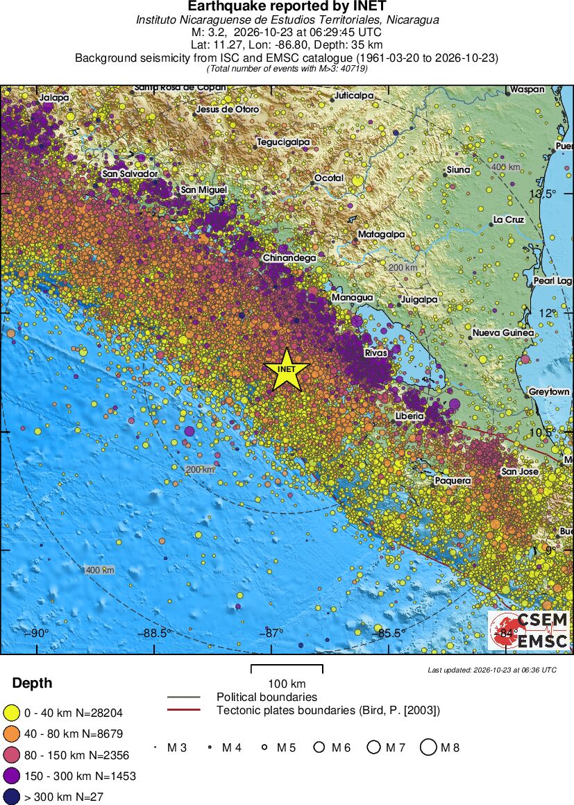 regional historical seismicity