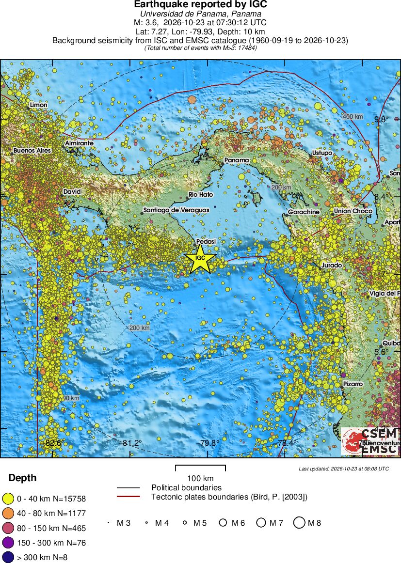 regional historical seismicity