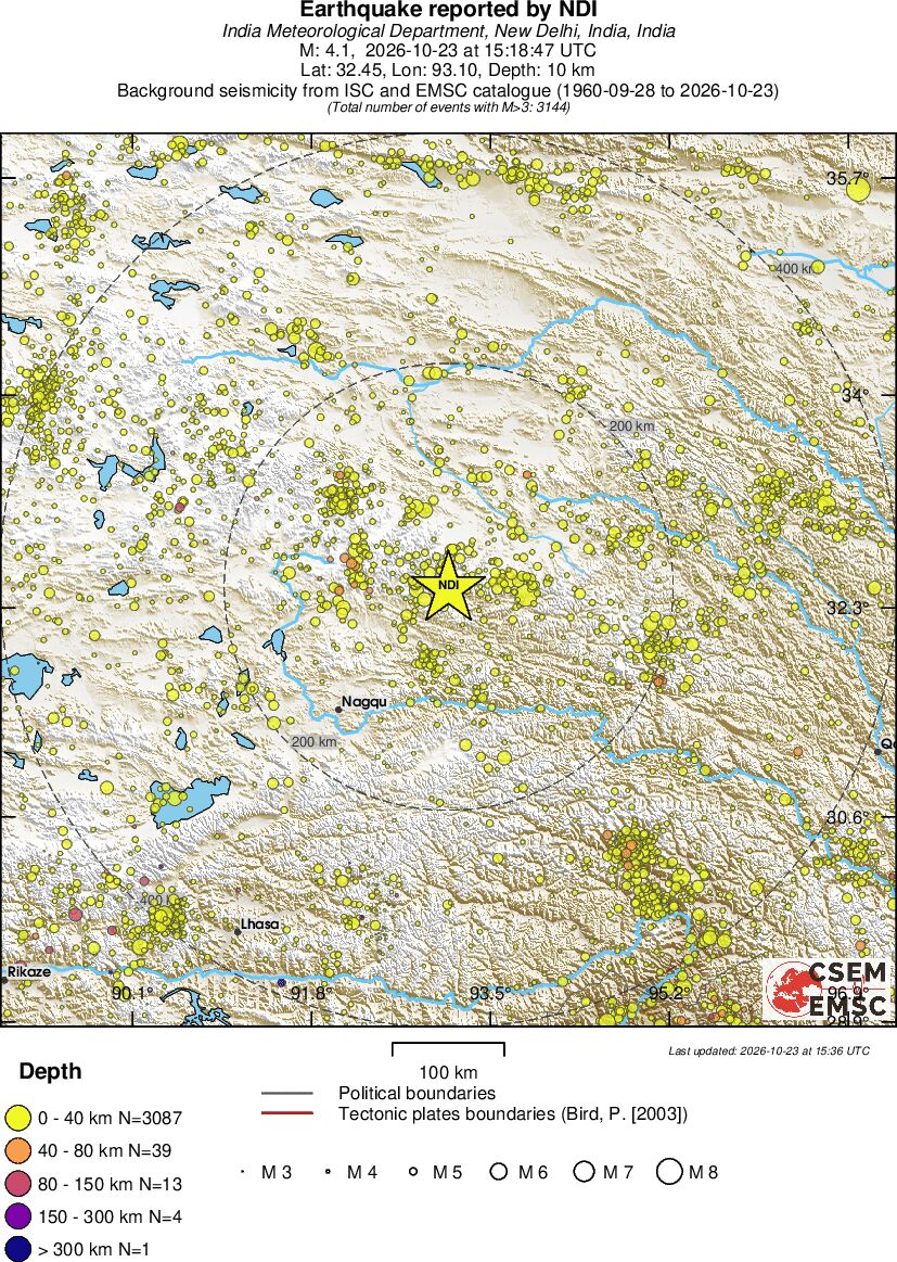 regional historical seismicity