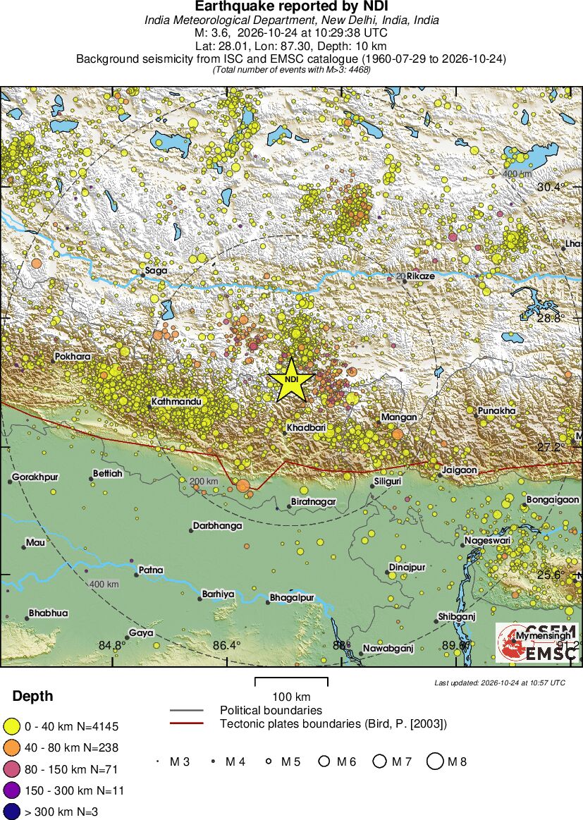 regional historical seismicity