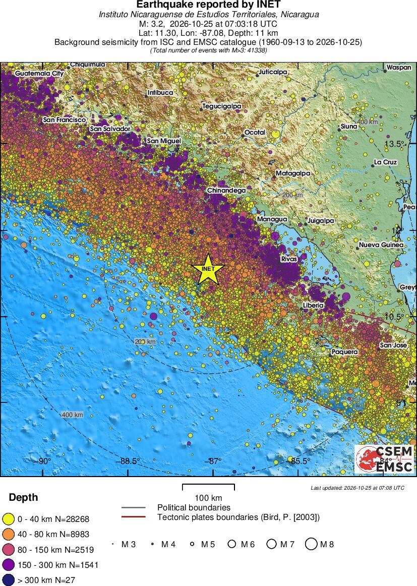 regional historical seismicity