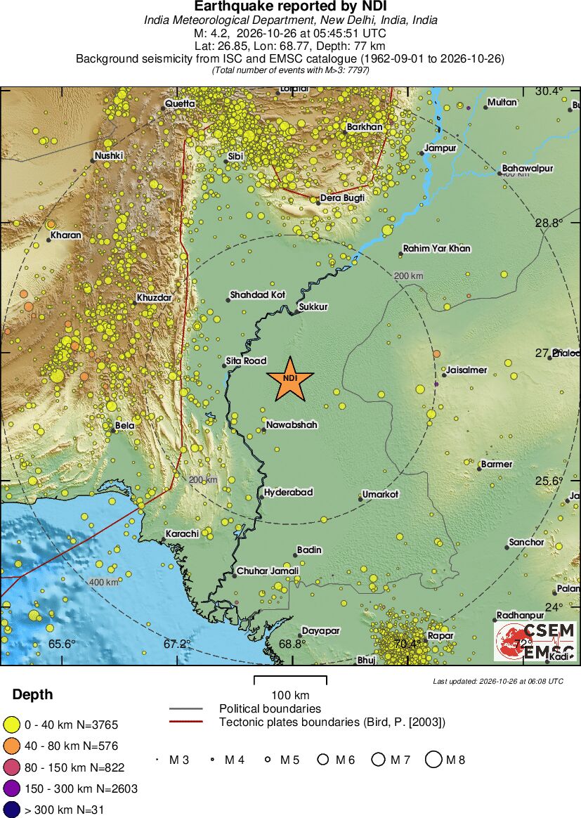 regional historical seismicity