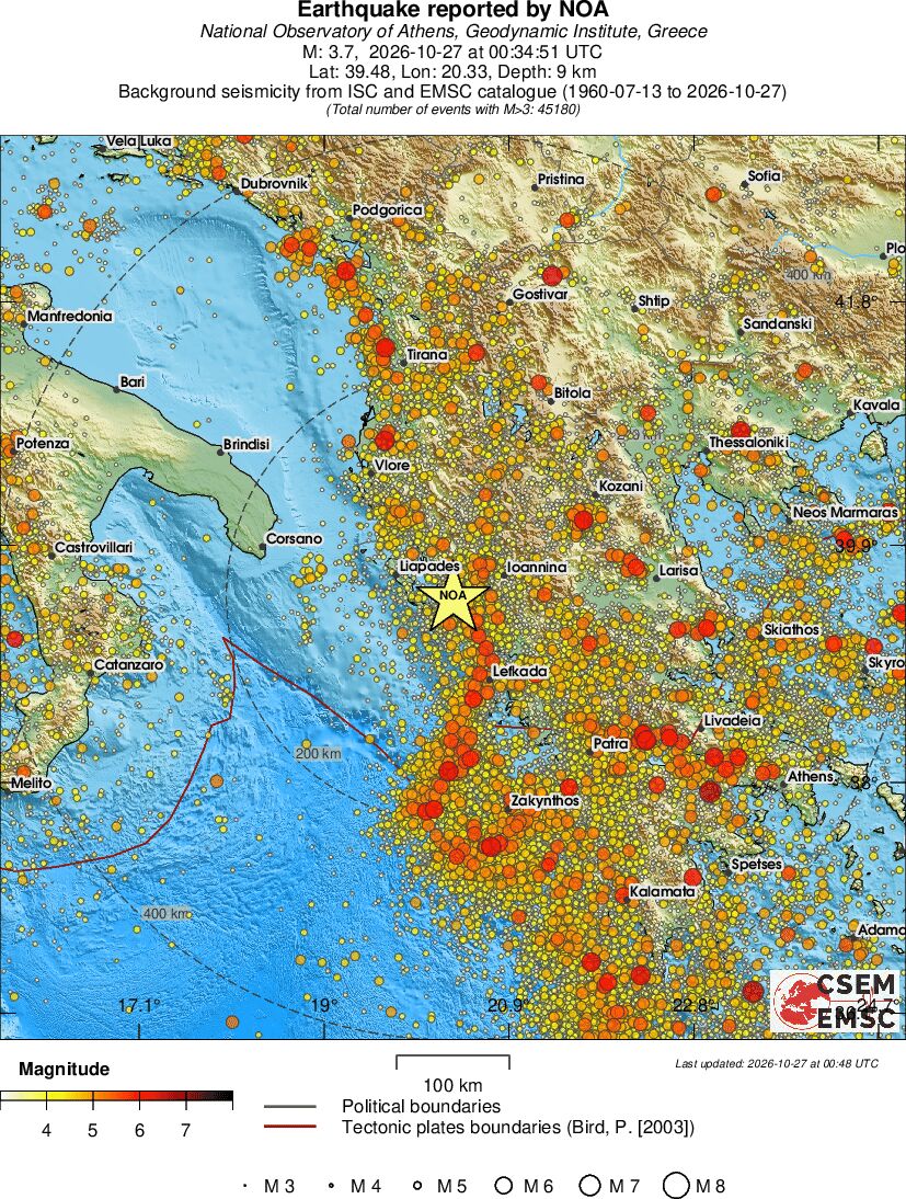 regional magnitude historical seismicity