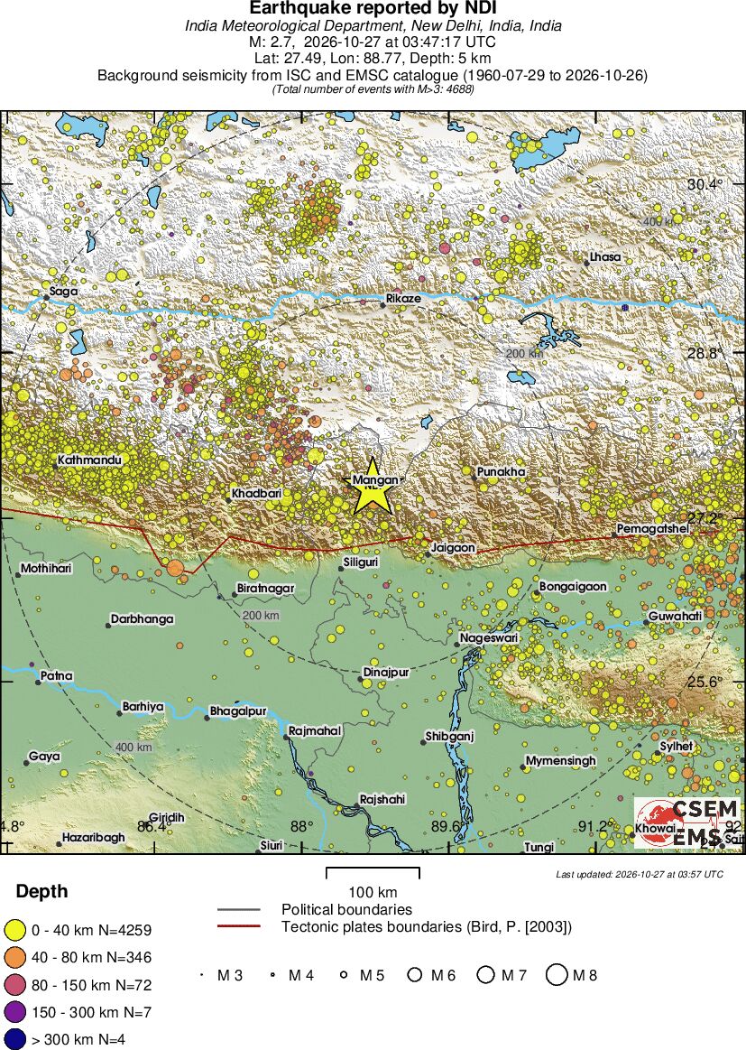 regional historical seismicity