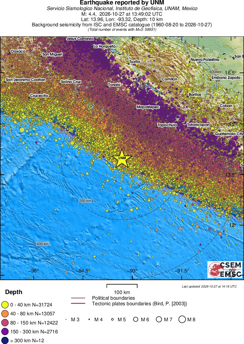 regional historical seismicity