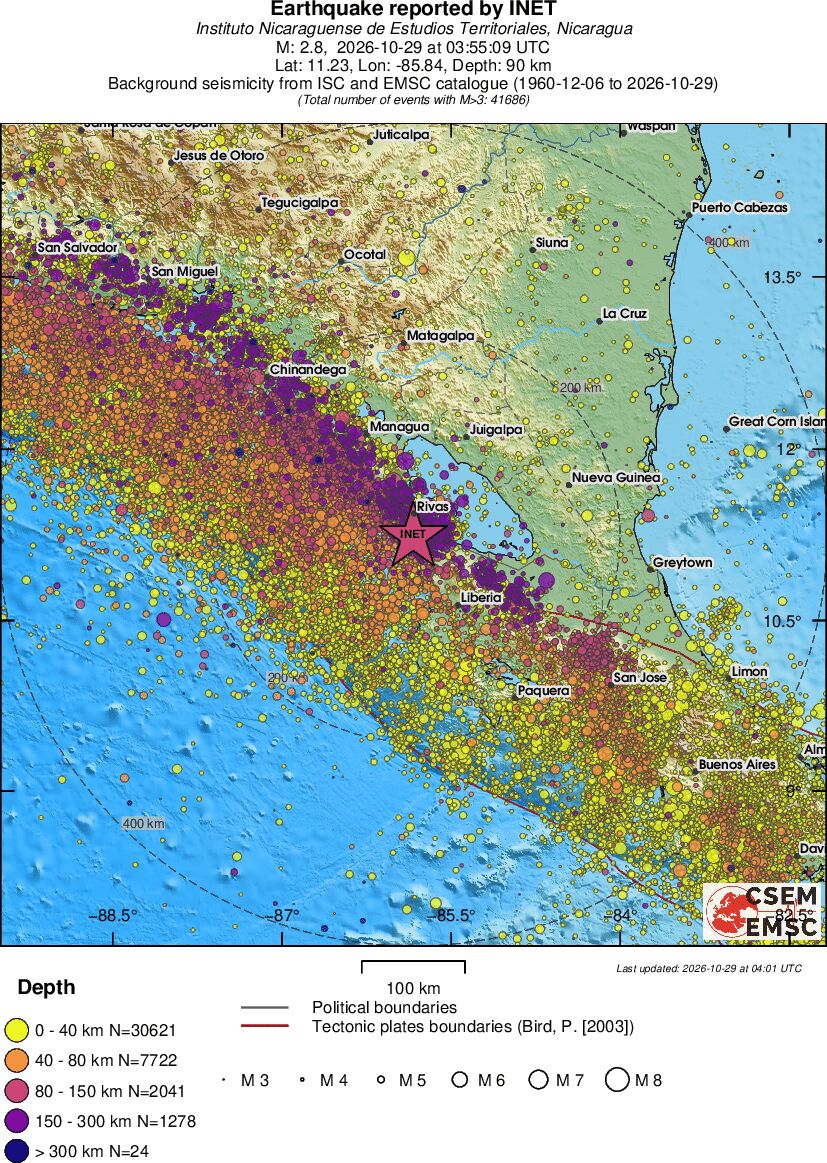 regional historical seismicity