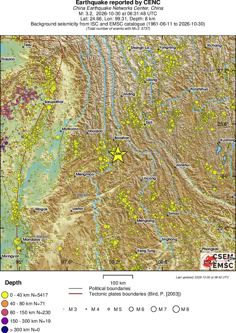 regional historical seismicity