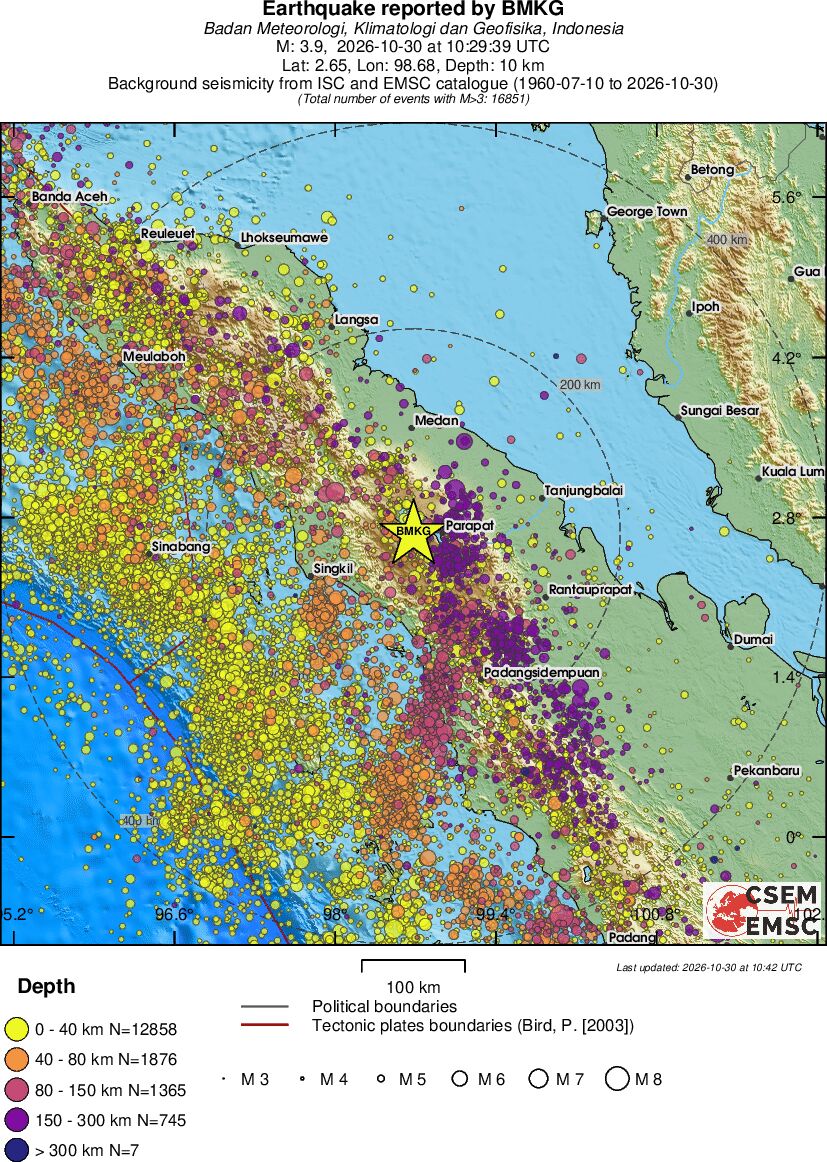 regional historical seismicity