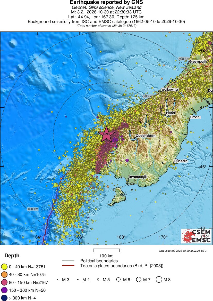 regional historical seismicity