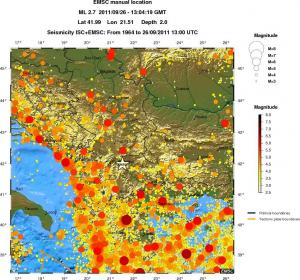 regional magnitude historical seismicity