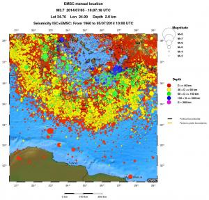 regional historical seismicity
