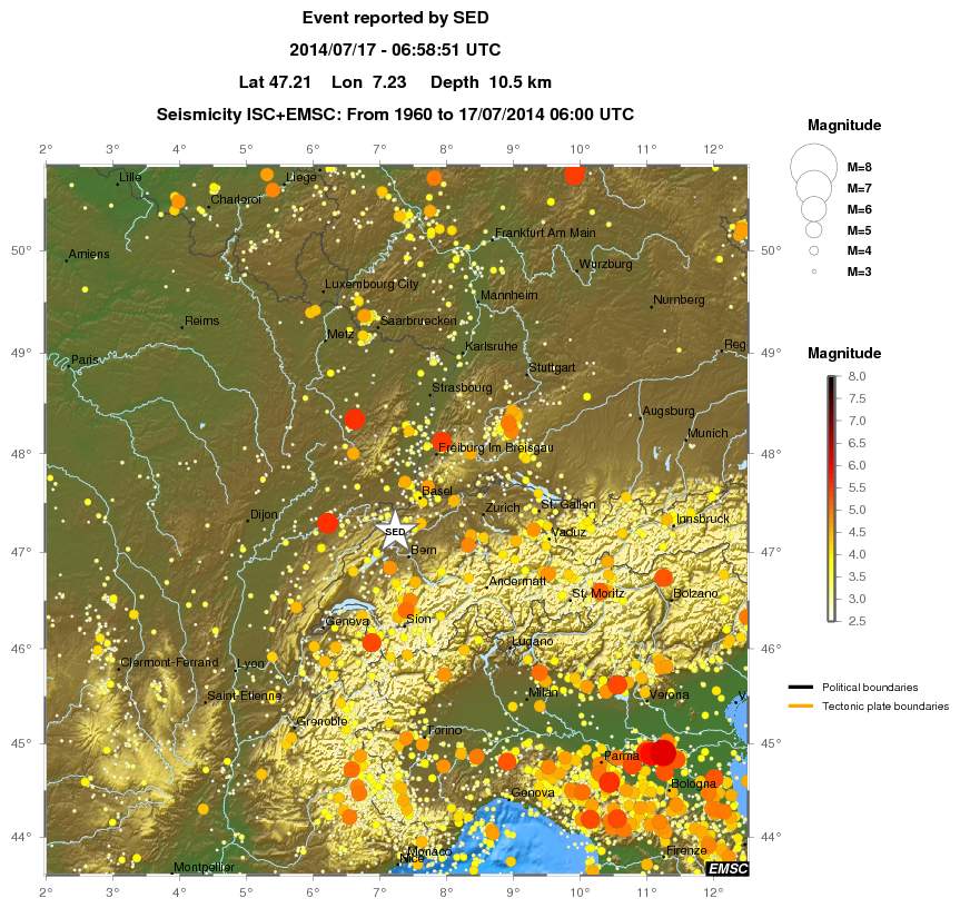 regional magnitude historical seismicity