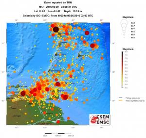 regional magnitude historical seismicity