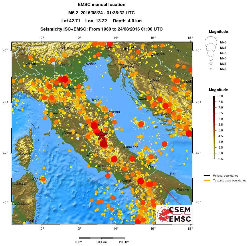 regional magnitude historical seismicity