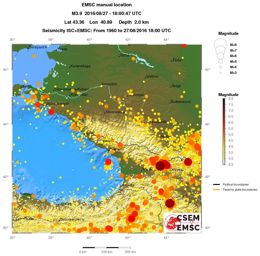 regional magnitude historical seismicity