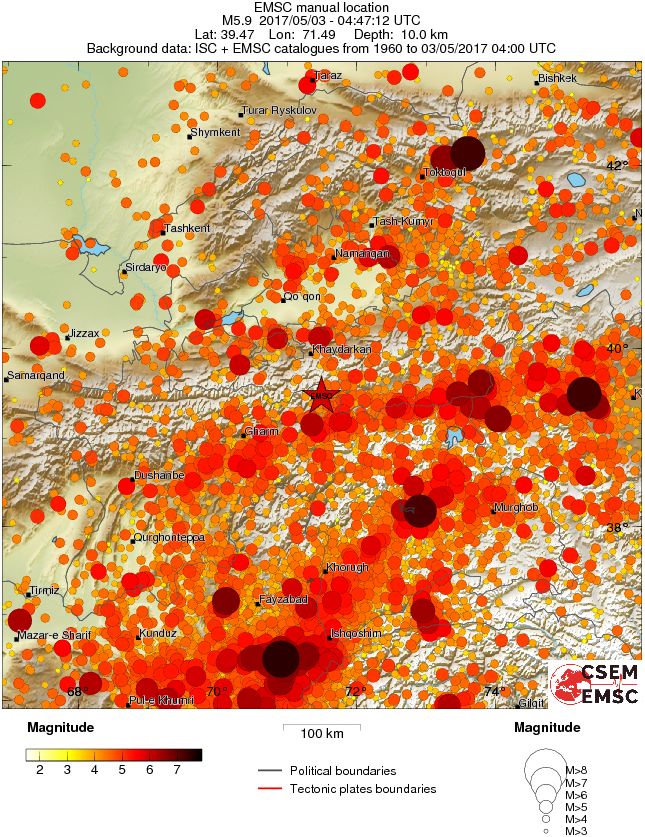 regional magnitude historical seismicity