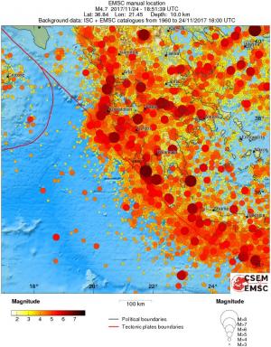 regional magnitude historical seismicity
