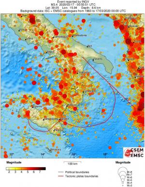 regional magnitude historical seismicity