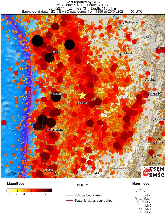regional magnitude historical seismicity