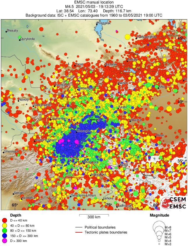 wide historical seismicity