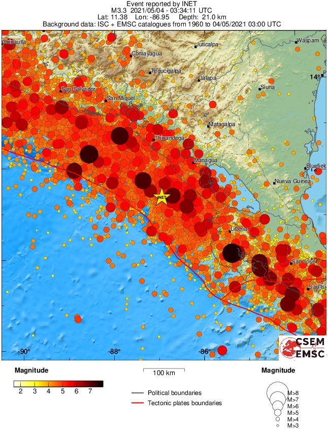 regional magnitude historical seismicity