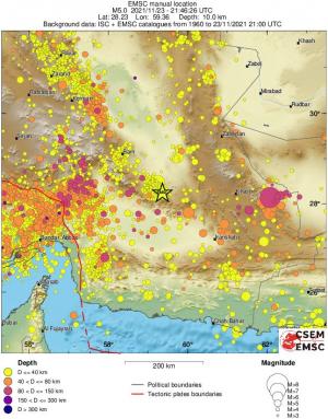 regional historical seismicity