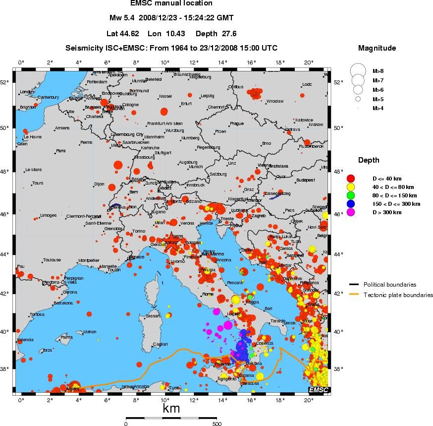 wide historical seismicity