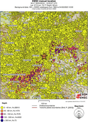 regional historical seismicity