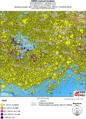 regional historical seismicity