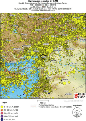 regional historical seismicity