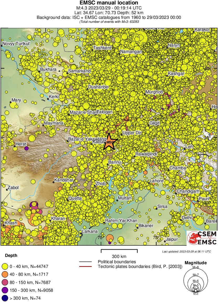 wide historical seismicity