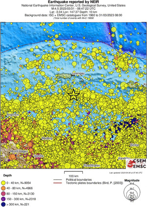 regional historical seismicity