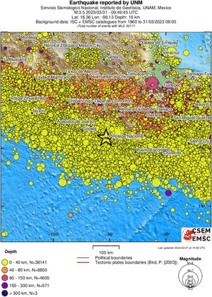 regional historical seismicity